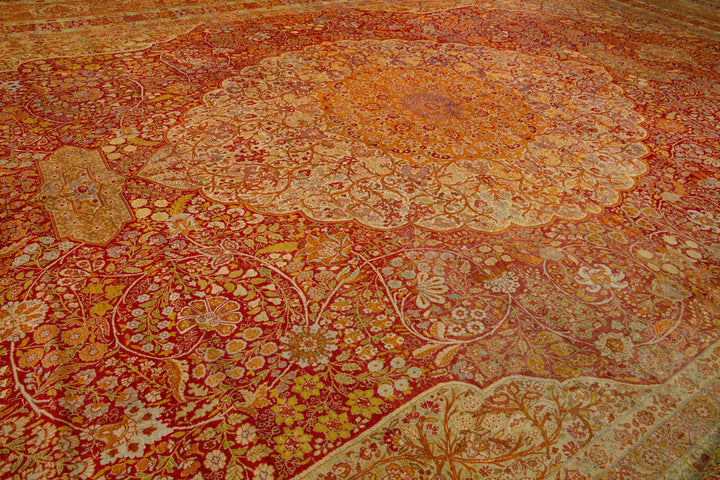 Antique Tabriz Persian Wool Rug  25 X 33