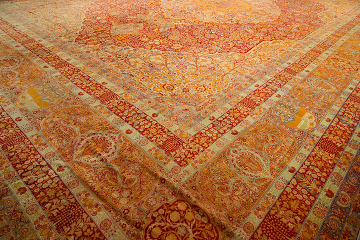 Antique Tabriz Persian Wool Rug  25 X 33