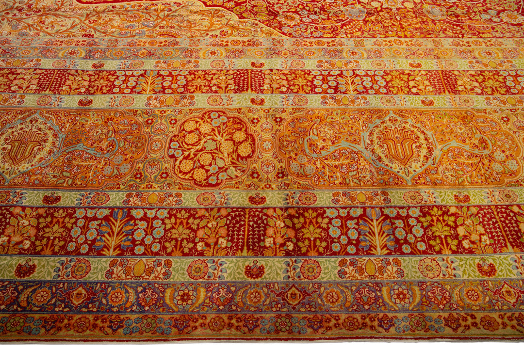 Antique Tabriz Persian Wool Rug  25 X 33