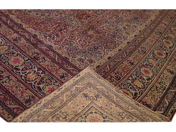 Antique Kerman Wool Rug  14 X 23
