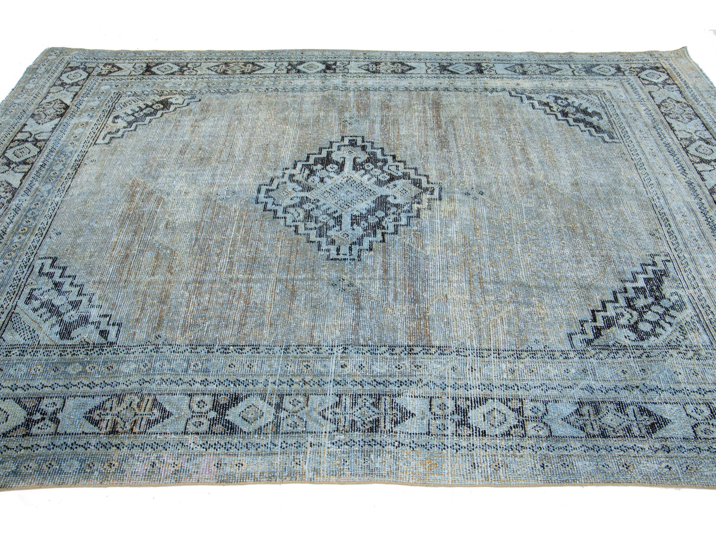 Antique Mahal Wool Rug 7 X 10