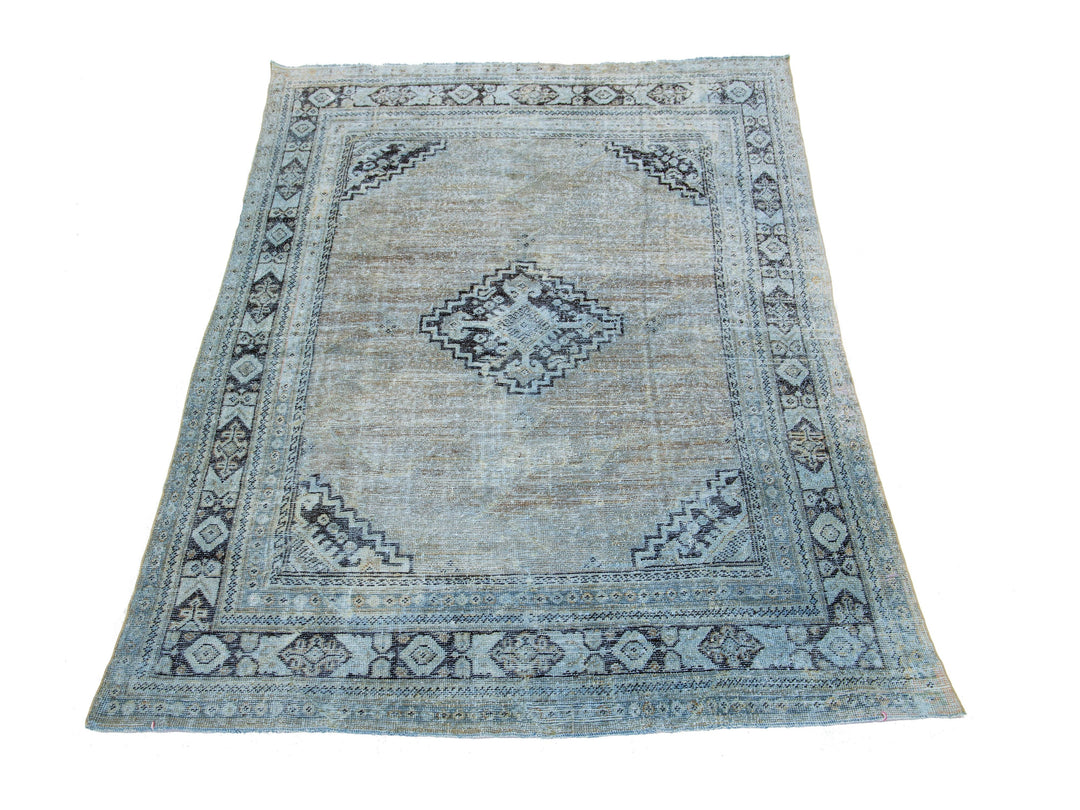 Antique Mahal Wool Rug 7 X 10