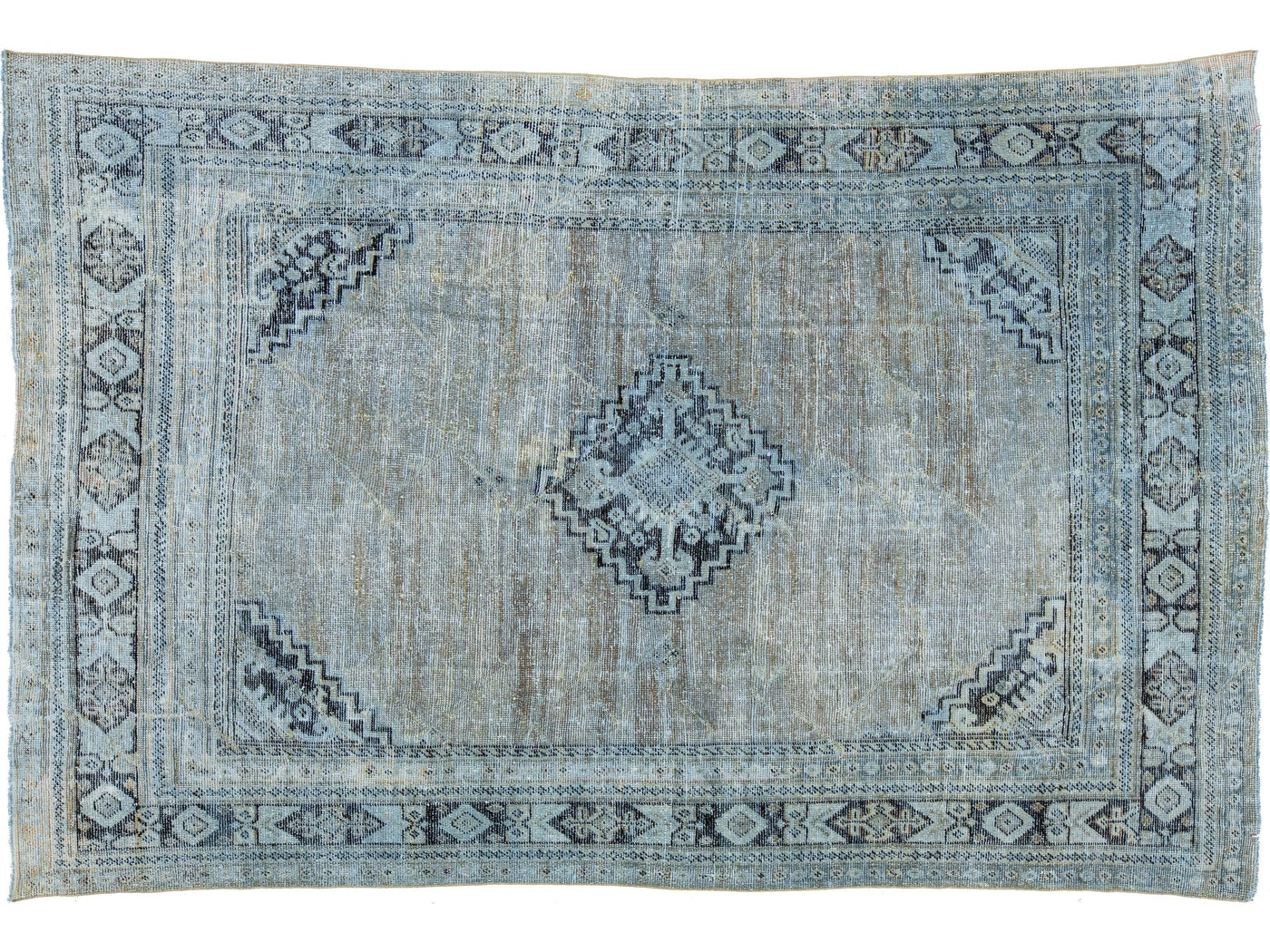 Antique Mahal Wool Rug 7 X 10