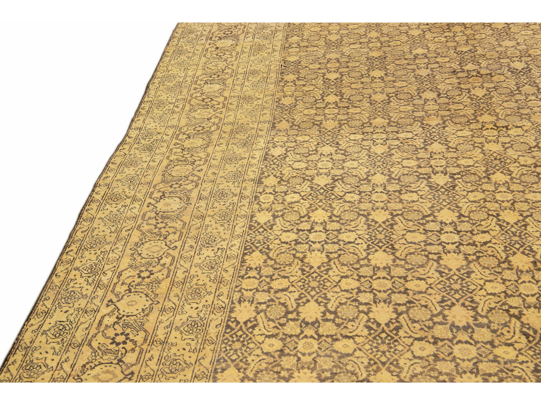 Antique Tabriz Wool Rug 13 X 19