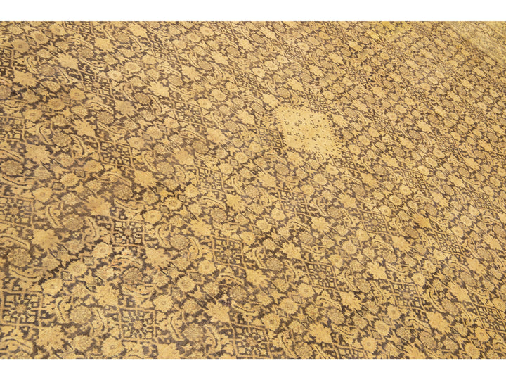 Antique Tabriz Wool Rug 13 X 19