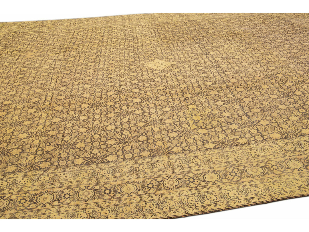 Antique Tabriz Wool Rug 13 X 19