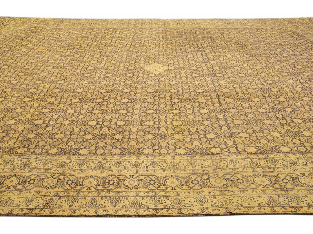 Antique Tabriz Wool Rug 13 X 19