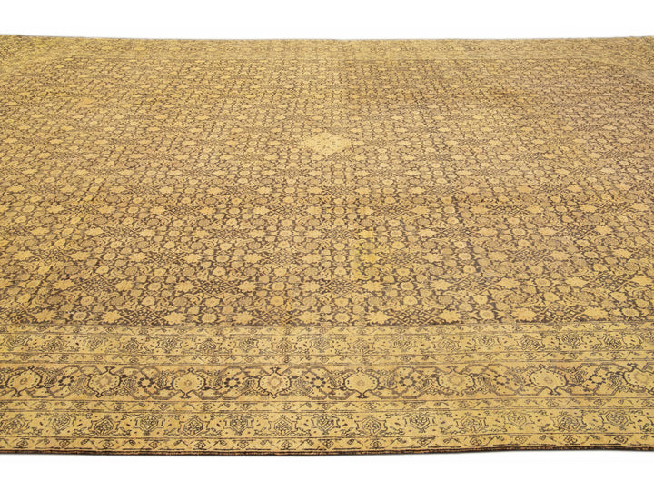 Antique Tabriz Wool Rug 13 X 19