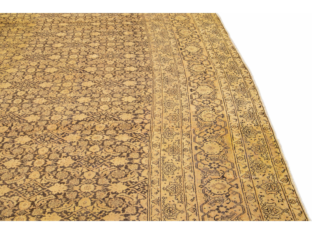 Antique Tabriz Wool Rug 13 X 19