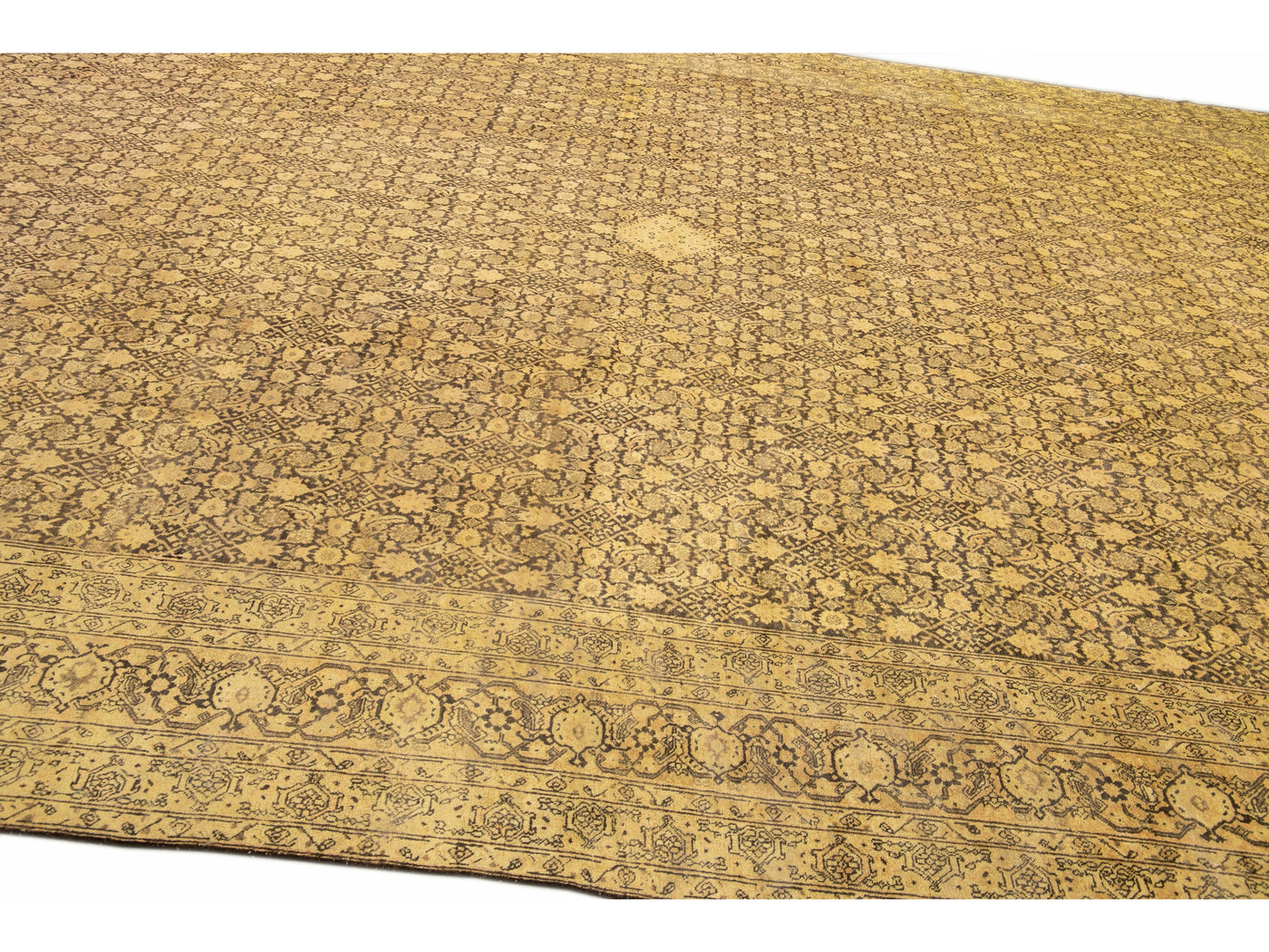 Antique Tabriz Wool Rug 13 X 19