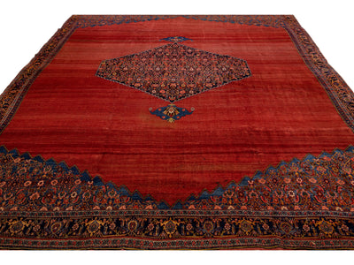 Antique Bidjar Wool Rug 12 X 17