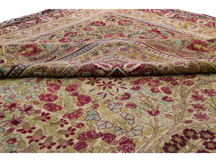 Antique Kerman Wool Rug  14 X 18