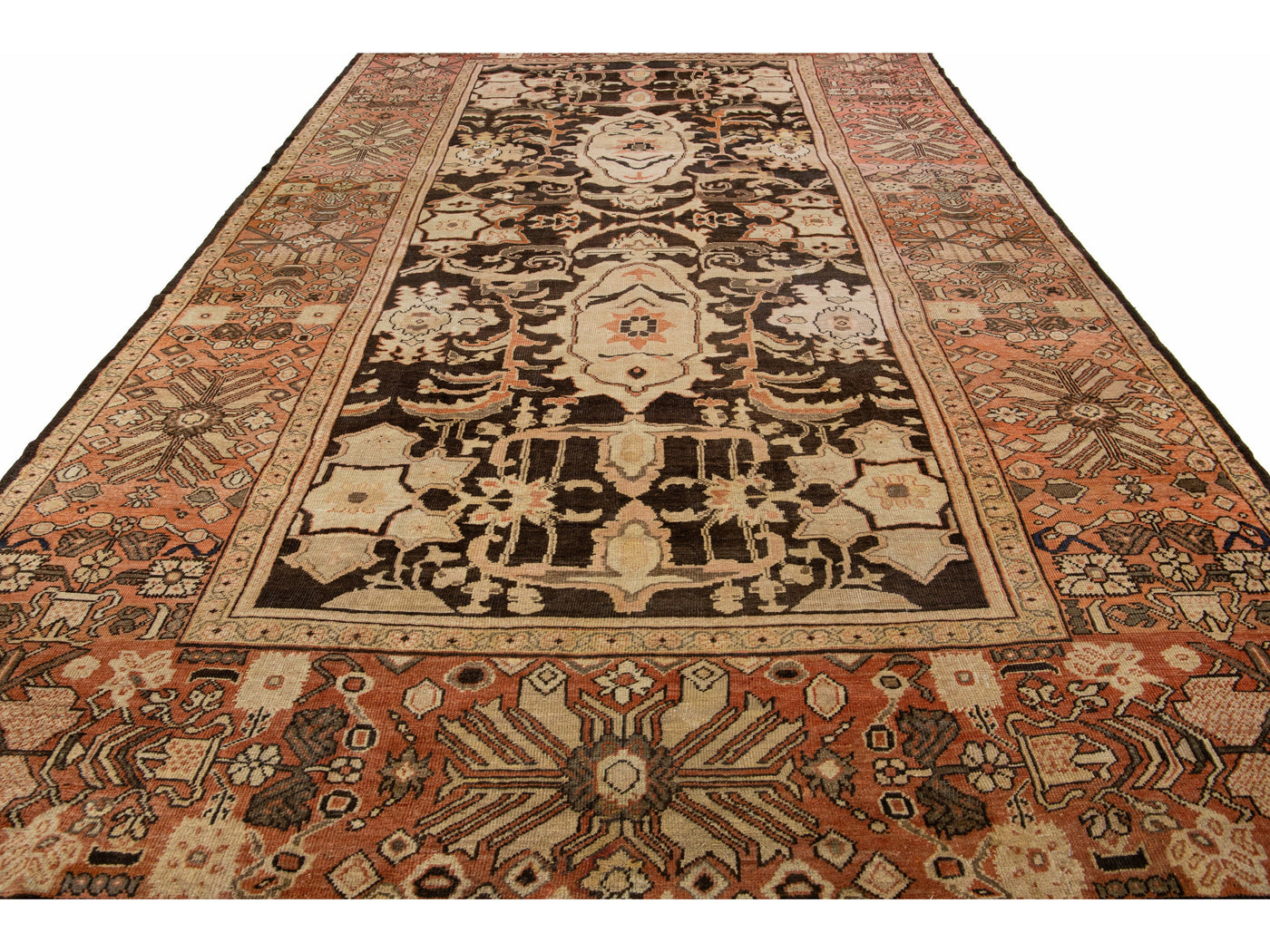 Antique Sultanabad Wool Rug 10 X 17