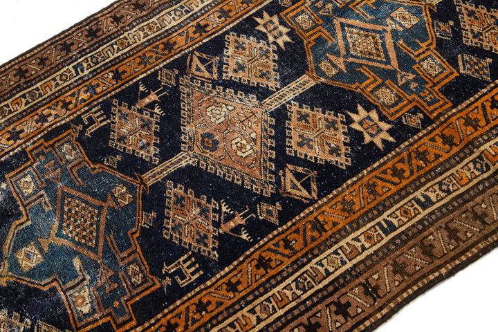 Antique Heriz Wool Runner 3 X 13