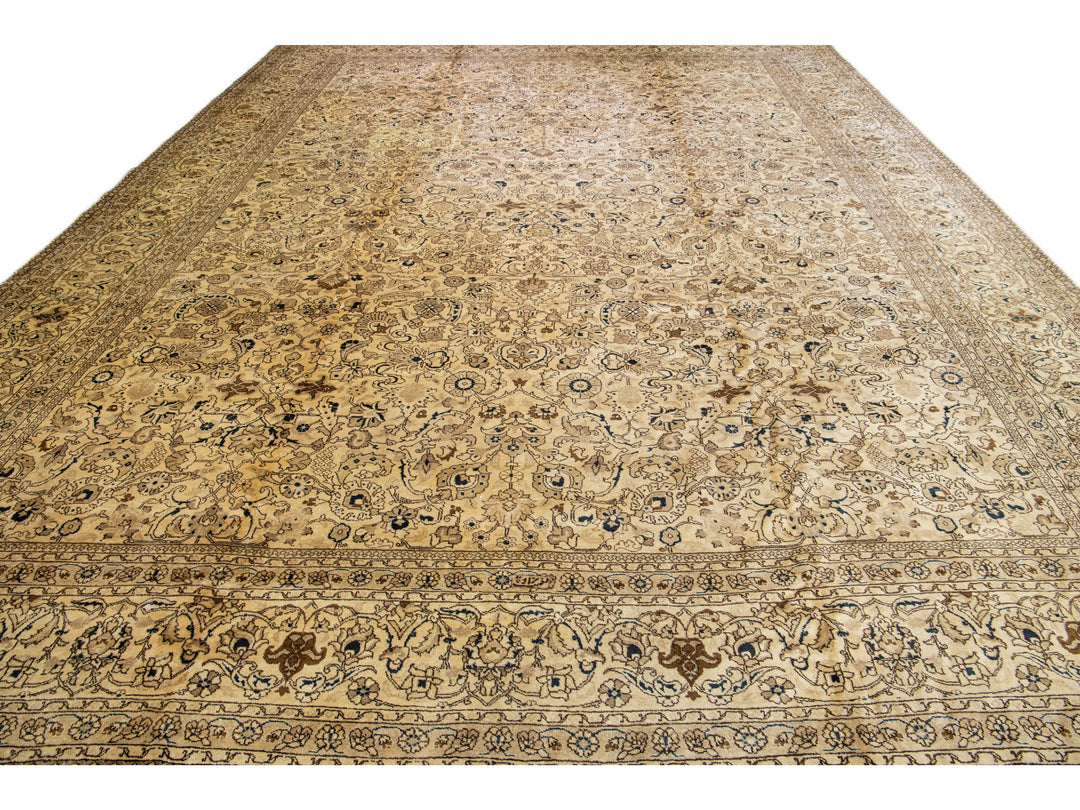 Antique Tabriz Wool Rug 14 X 18