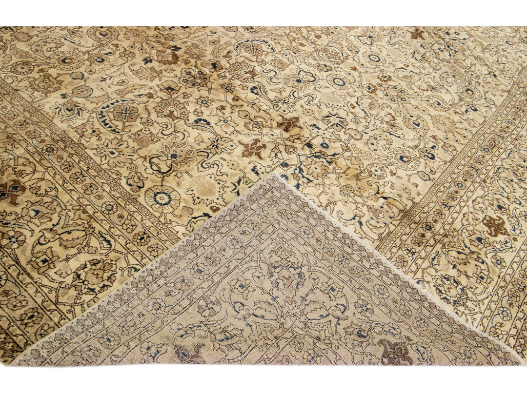 Antique Tabriz Wool Rug 14 X 18