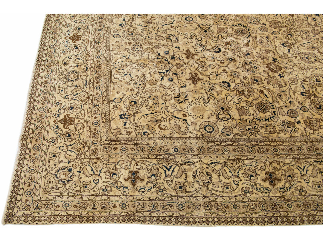Antique Tabriz Wool Rug 14 X 18
