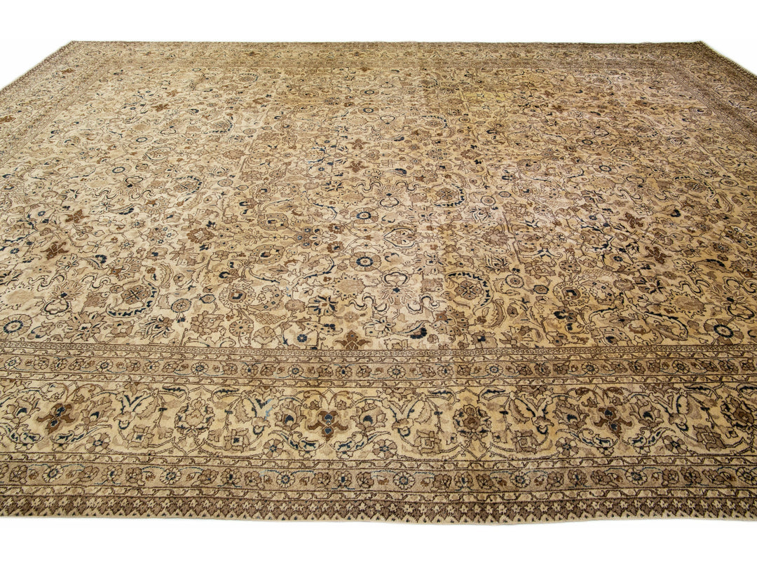 Antique Tabriz Wool Rug 14 X 18