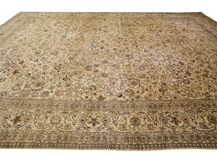 Antique Tabriz Wool Rug 14 X 18