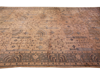 Antique Oushak Wool Rug 11 X 18