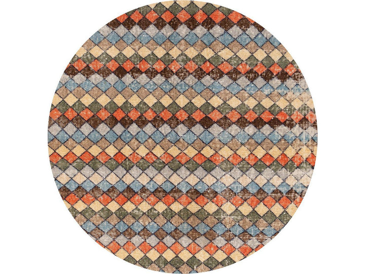 Vintage Turkish Scatter Wool Rug 4 X 7