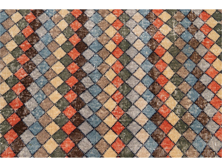 Vintage Turkish Scatter Wool Rug 4 X 7