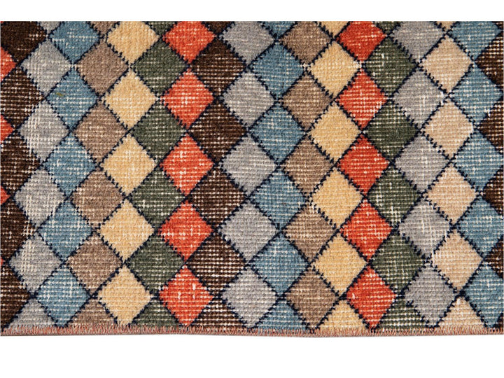 Vintage Turkish Scatter Wool Rug 4 X 7
