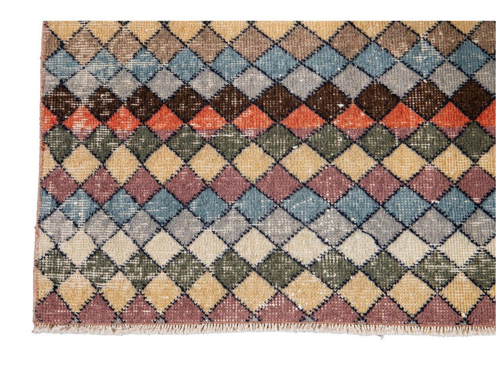 Vintage Turkish Scatter Wool Rug 4 X 7