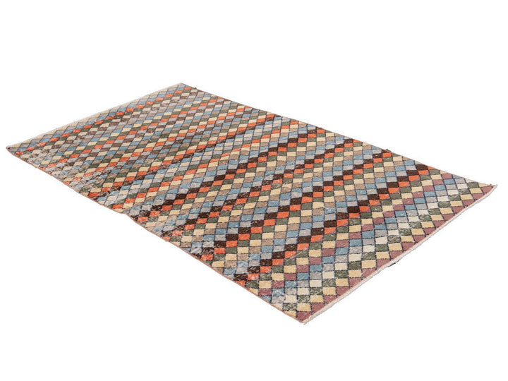 Vintage Turkish Scatter Wool Rug 4 X 7