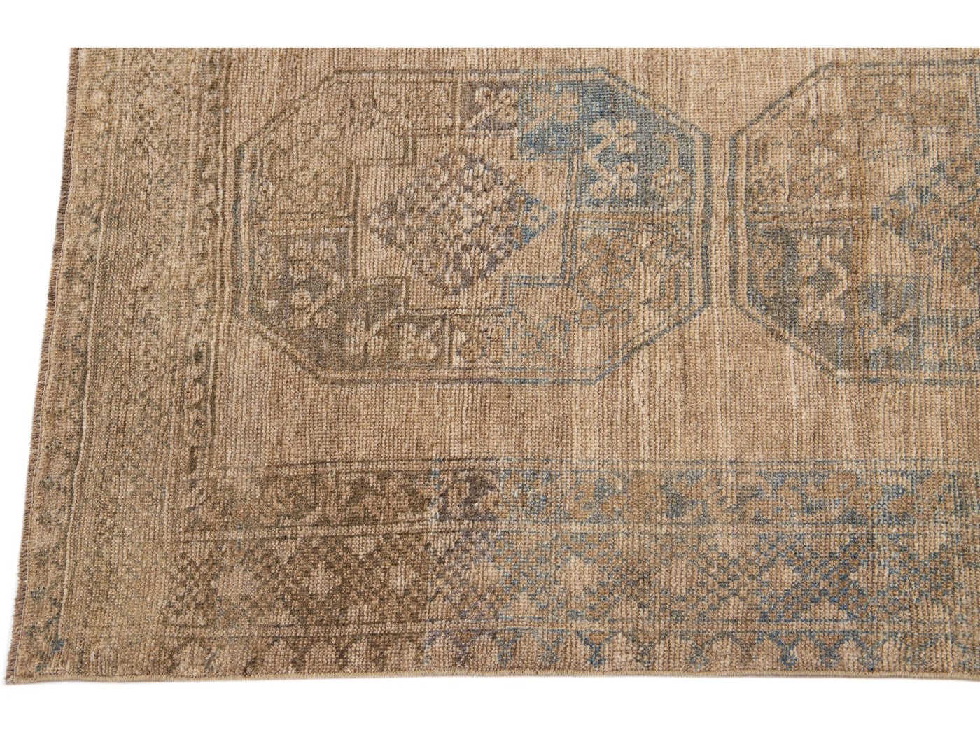 Antique Turkmen Wool Runner 3 X 14