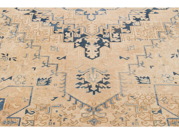 Antique Heriz Persian Wool Rug 7 X 9
