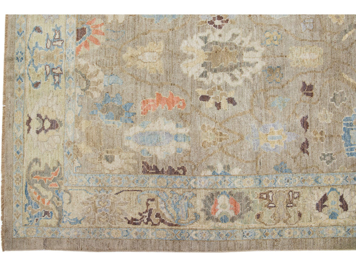 Modern Sultanabad Wool Rug 6 X 19