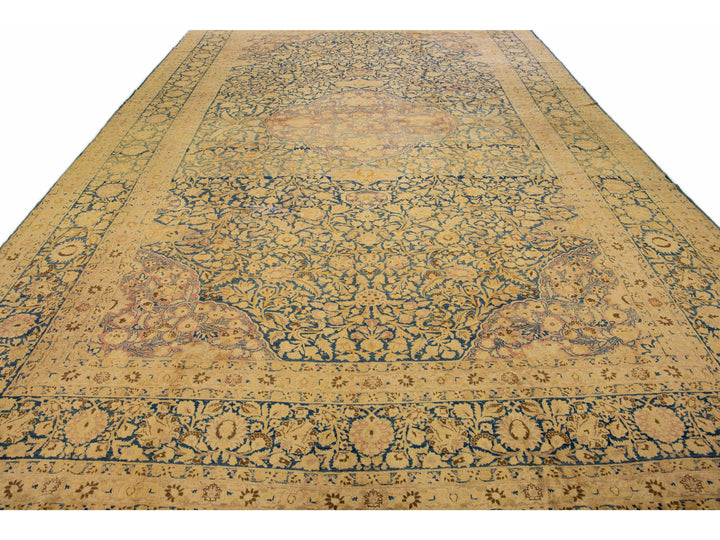 Antique Kirman Wool Rug 11 X 17