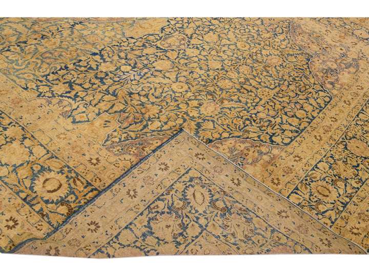 Antique Kirman Wool Rug 11 X 17