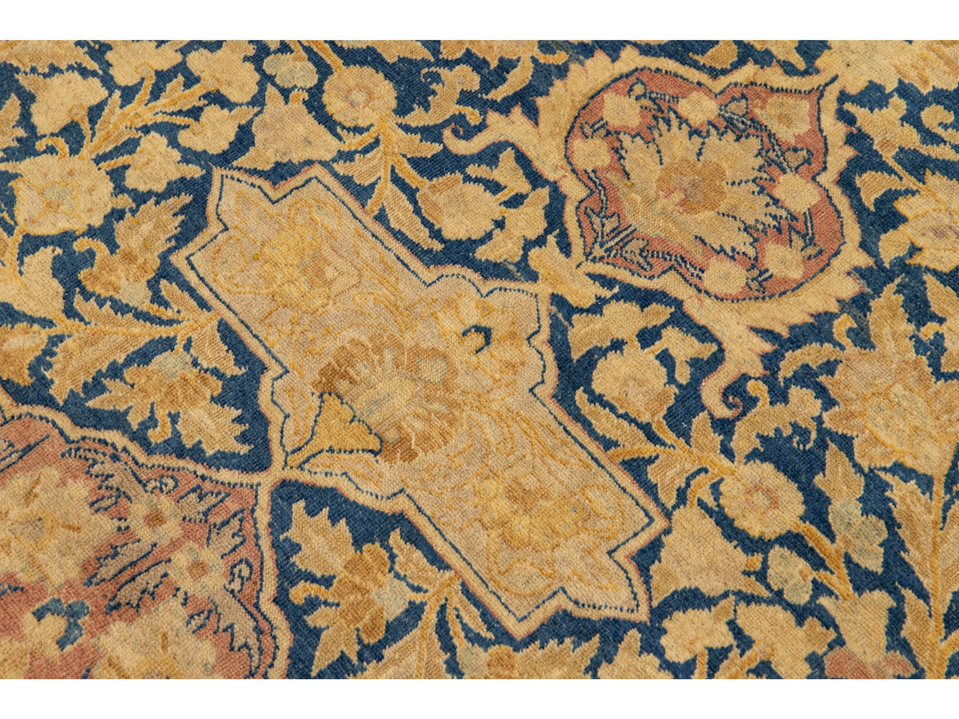 Antique Kirman Wool Rug 11 X 17