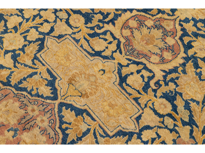 Antique Kirman Wool Rug 11 X 17