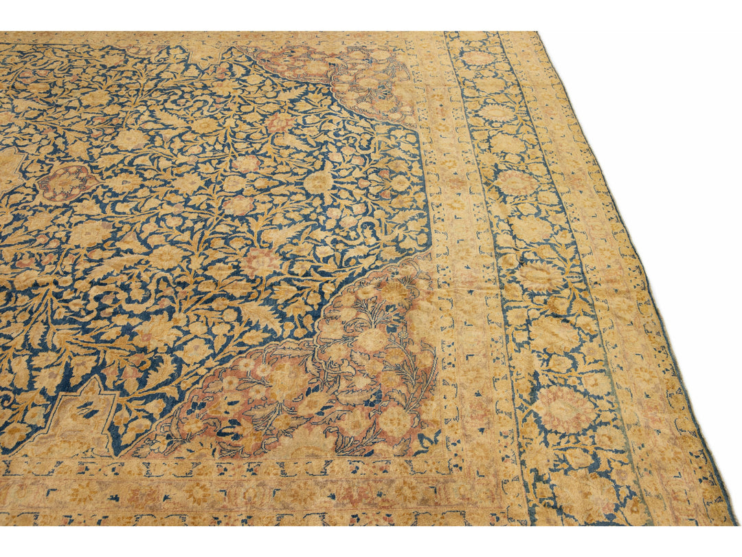 Antique Kirman Wool Rug 11 X 17