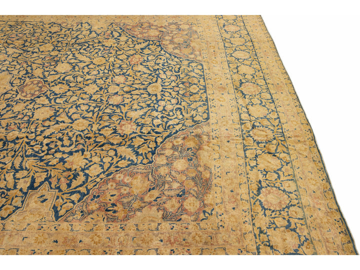Antique Kirman Wool Rug 11 X 17