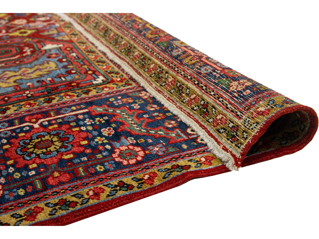 Antique Heriz Wool Rug 11 X 14