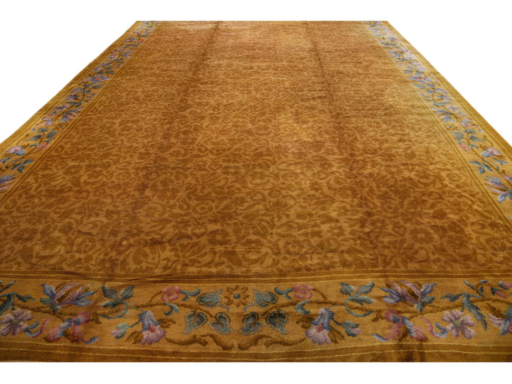 Antique Savoneerie Wool Rug 12 X 18