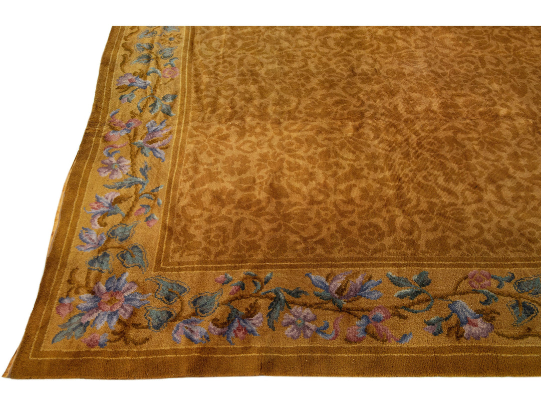 Antique Savoneerie Wool Rug 12 X 18