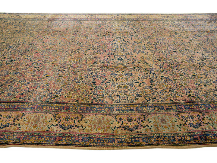 Antique Kirman Wool Rug 11 X 24