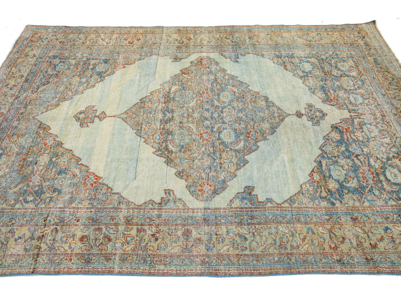 Antique Mahal Wool Rug 6 X 8