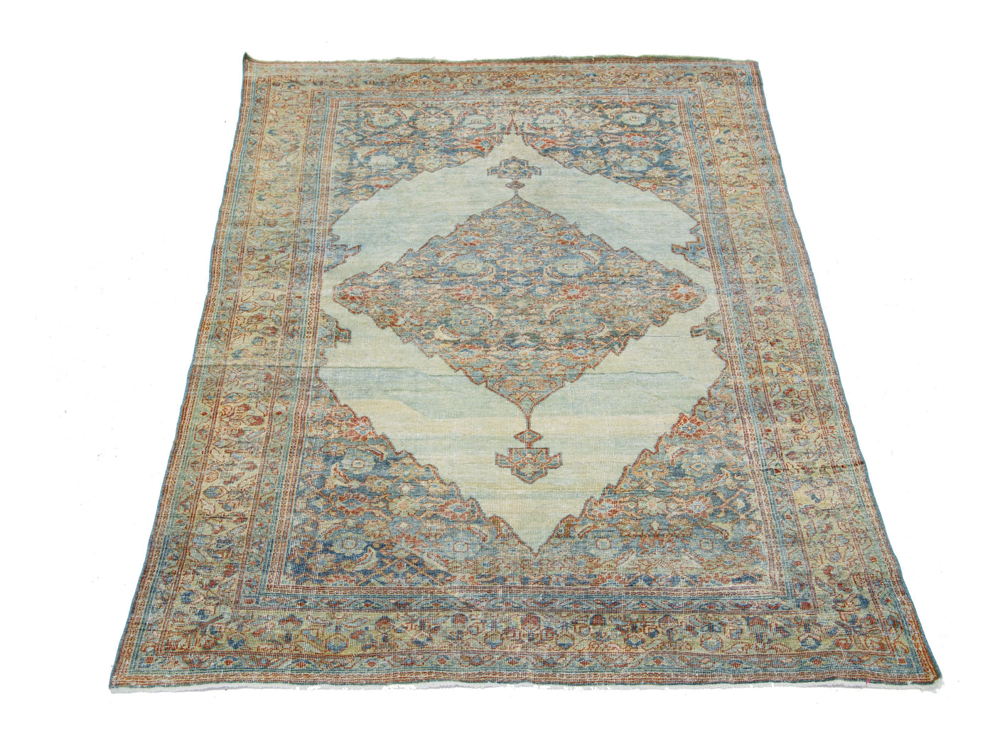 Antique Mahal Wool Rug 6 X 8