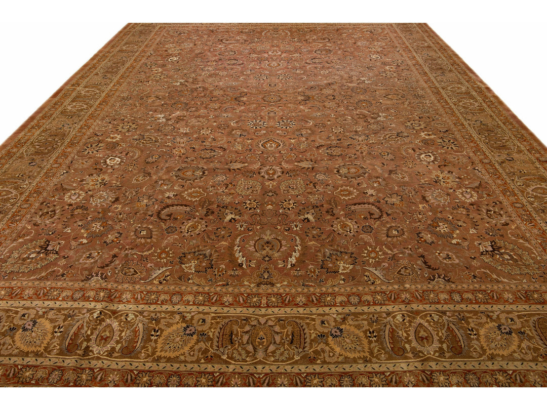 Antique Mashad Wool Rug 16 X 23