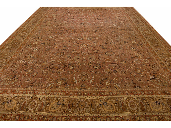 Antique Mashad Wool Rug 16 X 23