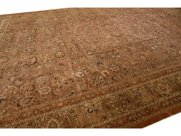 Antique Mashad Wool Rug 16 X 23