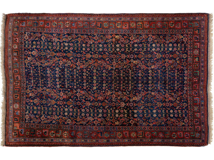 Antique Bidjar Wool Rug 5 X 7