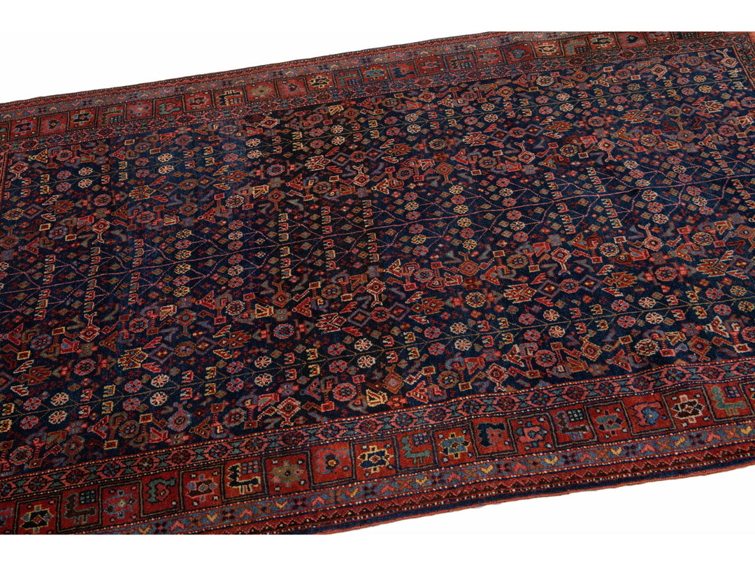 Antique Bidjar Wool Rug 5 X 7