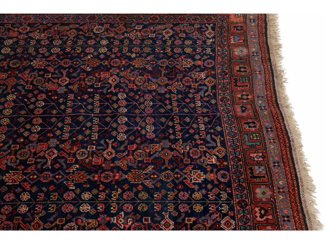 Antique Bidjar Wool Rug 5 X 7